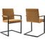 Savoy Performance Velvet Dining Chairs - Set of 2 In Cognac