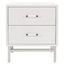 Sawyer Faux Shagreen Nightstand In Ivory And Silver