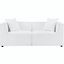 Saybrook Outdoor Patio Upholstered 2-Piece Sectional Sofa Loveseat EEI-4377-WHI