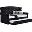 Scarlett Upholstered Tufted Twin Daybed with Trundle In Black