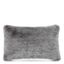 Scatter Cushion Alaska Faux Fur Grey Rectangular