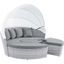 Scottsdale Canopy Outdoor Patio Daybed In Light Gray Gray