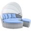 Scottsdale Canopy Outdoor Patio Daybed In Light Grey