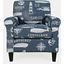 Seafarer Coastal Nantucket Cape Nautical Upholstered Accent Chair In Navy