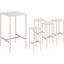 Seaside 1 Bar Table And 4 Barstools In White