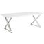 Sector White and Silver Dining Table EEI-3033-WHI
