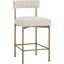 Seneca Counter Stool In Antique Brass And Danny Ivory