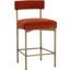 Seneca Counter Stool In Antique Brass And Danny Rust