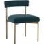 Seneca Dining Chair Set Of 2 In Antique Brass And Danny Teal