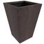 Serene 15 Inch High Poly Stone Square Planter In Brown