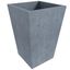 Serene 21 Inch High Poly Stone Square Planter In Aged Concrete