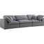 Serene Grey Linen Fabric Deluxe Cloud-Like Comfort 3-Piece Modular Sofa