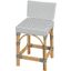 Serienna Rectangular Rattan Low Back 24.5 Inch Counter Stool In Black and White