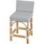 Serienna Rectangular Rattan Low Back 24.5 Inch Counter Stool In Gray and White