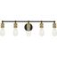 Serif 5 Light Brass And Black Wall Sconce