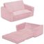 Serta Perfect Sleeper Extra Wide Convertible Sofa To Lounger - Comfy 2 In 1 Flip Open Couch Or Sleeper For Kids In Pink