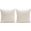 Set of 2 16 Inch Square Accent Pillows in Bone Boucle Textured Fabric