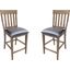 Mariposa Rustic Whiskey Slat Back Counter Chair Set of 2