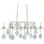 Sethos Silver Recycled Glass Rectangular Chandelier