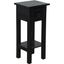 Shabby Chic Cottage Antique Black Narrow Side Table