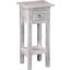 Shabby Chic Cottage Distressed Light Gray Narrow Side Table
