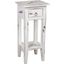 Shabby Chic Cottage White Washed Narrow Side Table