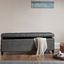 Shandra Tufted Top Storage Bench In Charcoal