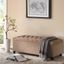 Shandra Tufted Top Storage Bench In Sand