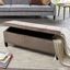 Shandra Tufted Top Storage Bench In Taupe