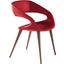 Shape Dining Chair In Red With Wood Legs