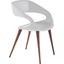 Shape Dining Chair In White With Wood Legs