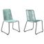 Shasta Outdoor Metal and Rope Stackable Dining Chair Set of 2 In Wasabi