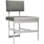 Shaw Nickel And Grey Velvet Modern Dining Chair