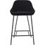 Shelby Black Fabric Counter Height Stool