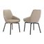 Shilo Swivel Upholstered Dining Chair Set of 2 In Brown