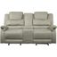 Shola Gray Double Glider Reclining Loveseat With Center Console