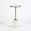 Short Cored Marble Table In Bronze