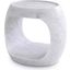 Side Table Clipper Low Honed White Marble
