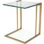 Side Table Perry Brushed Brass Finish
