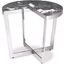 Side Table Turino Polished Ss Grey Marble