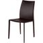Sienna Brown Leather Corner Stitched Dining Chair
