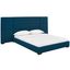 Sierra Azure Queen Upholstered Fabric Platform Bed