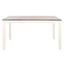 Silio Rectangle Dining Table in White and Natural