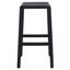 Silus Backless Cane Bar Stool in Black