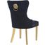 Simba Gold 2 Piece Dinning Chair Finish With Velvet Fabric In Black