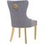 Simba Gold Dinning Chair Finish With Velvet Fabric In Dark Gray