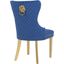 Simba Gold Dinning Chair Finish With Velvet Fabric In Navy