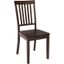 Simplicity Dining Chair Set of 2 In Brown