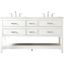 Sinclaire 60 Inch Double Bathroom Vanity In White