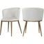 Skylar White Faux Leather Dining Chair 965White-C Set of 2
